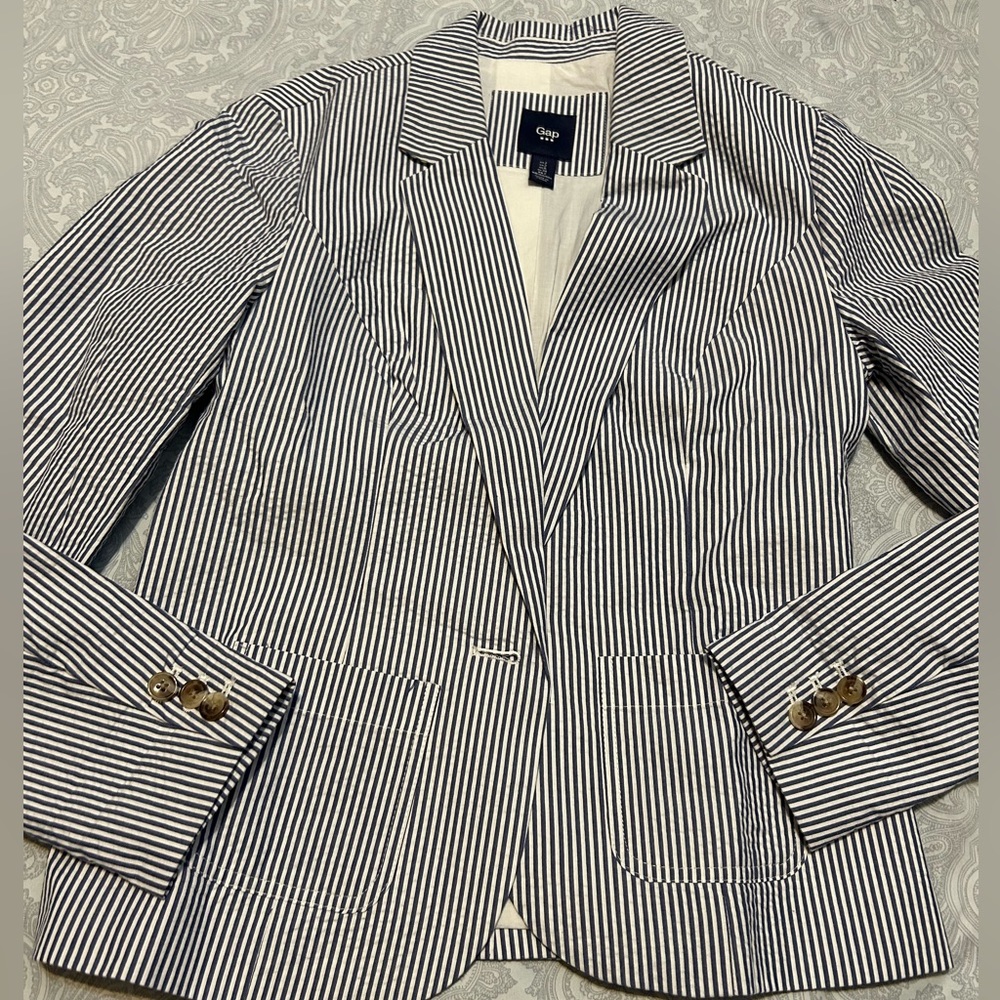 Gap Striped Cotton Blazer, size 2